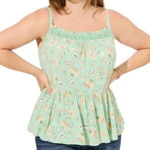 Size 3: Torrid Washable Crinkle Gauze Sleeveless Crochet Tank